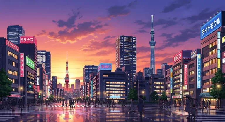cute cyberpunk street lights for laptop backgrounds