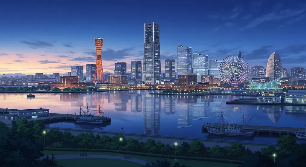 HD anime street view for desktop backgrounds