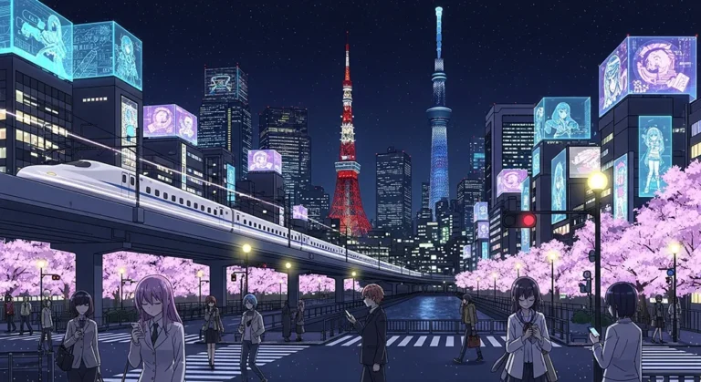 awesome futuristic Japanese city for laptop download