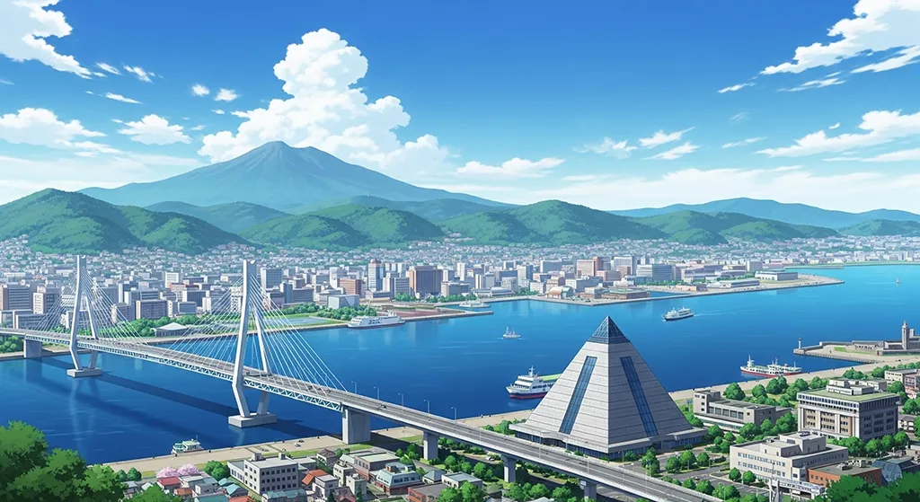 HD anime skyline scenery for desktop download