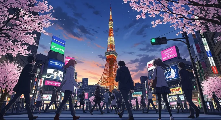 futuristic anime city scenery for laptop backgrounds