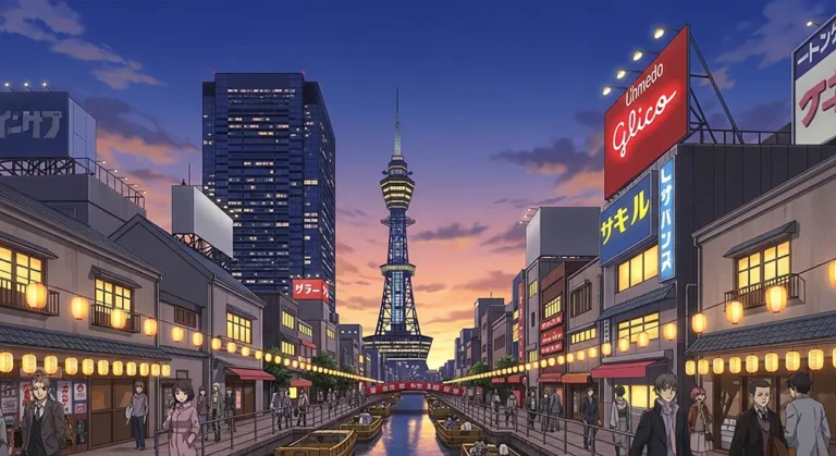 aesthetic Japanese skyline for desktop PCs