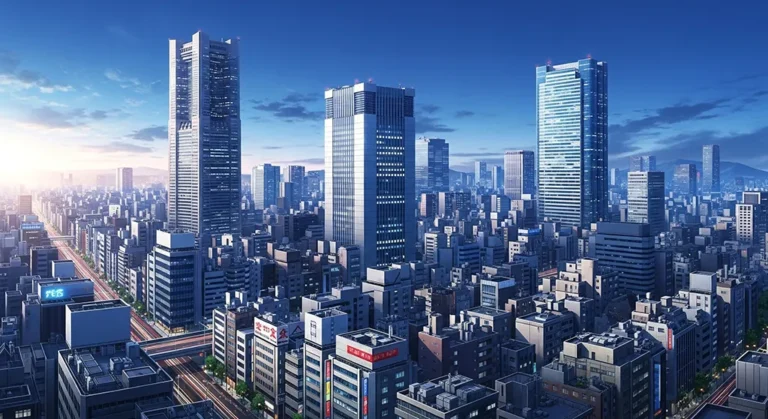 awesome sunset anime cityscape for laptop screens