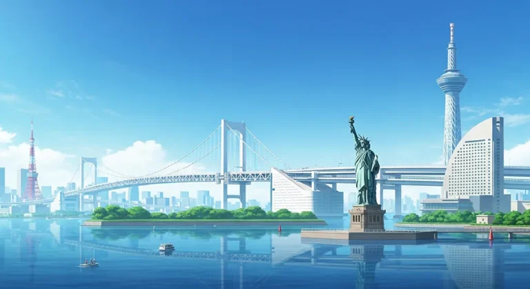 4k anime city background with neon lights for PCs