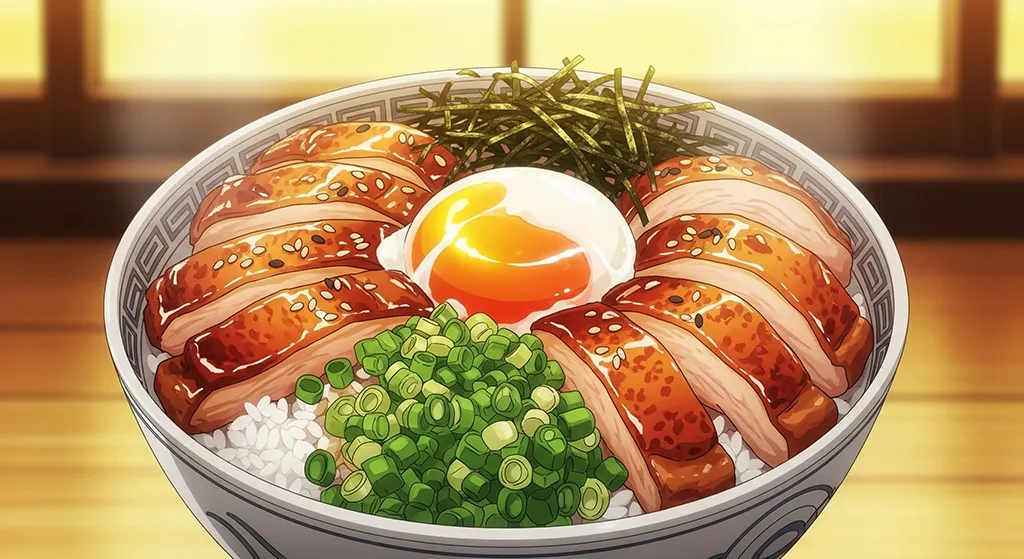 HD anime food background for desktop screens