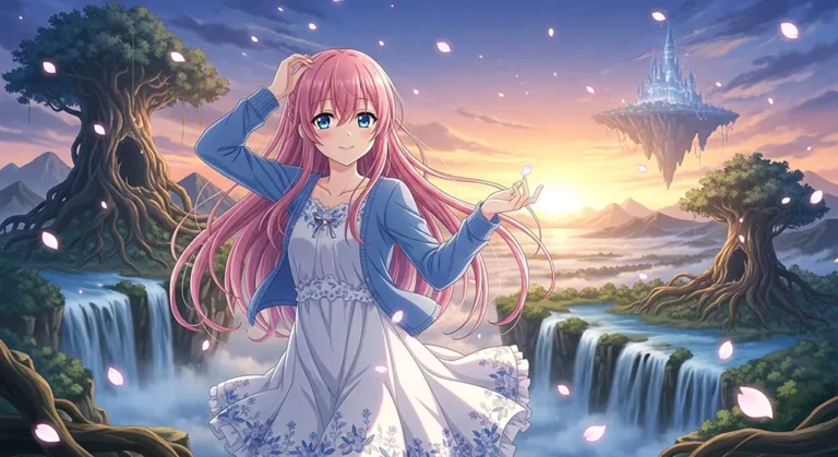 Sparkling anime girl wallpaper for desktop PCs