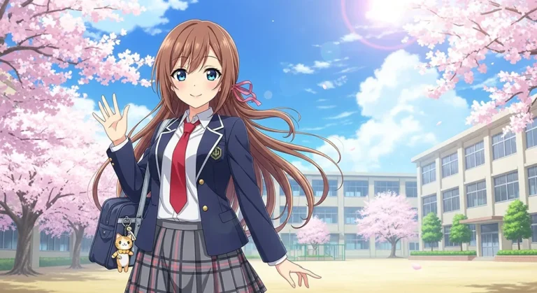 Dreamy anime girl desktop wallpaper