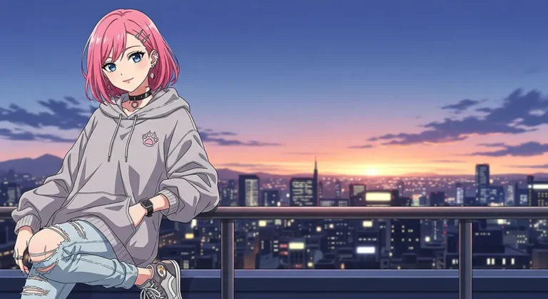 Bold anime girl wallpaper for laptops