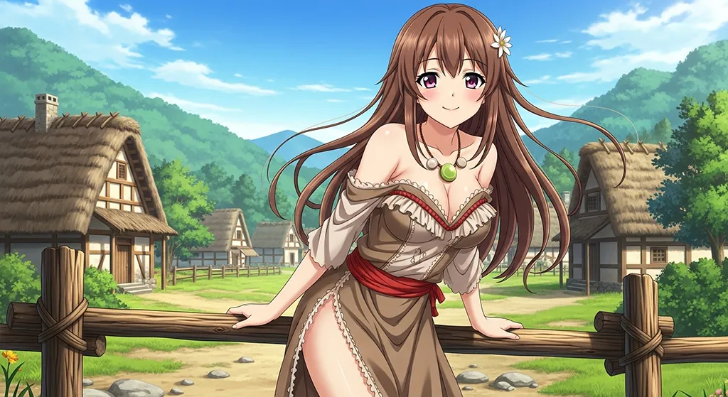 Vibrant desktop wallpaper with anime girl