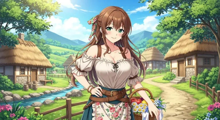 Bright sexy anime girl wallpaper 4k