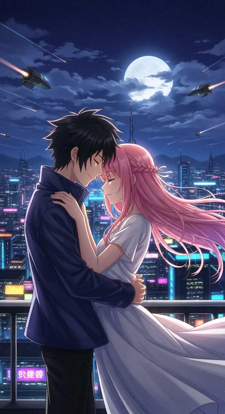Gorgeous 4K anime couple backgrounds for your phone screen.