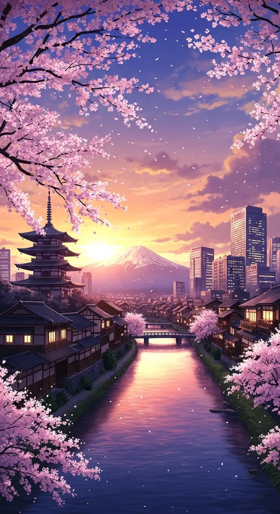 Colorful anime wallpaper for phone screens