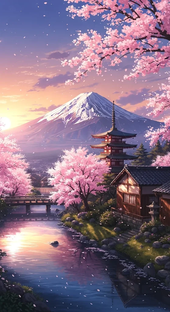 Vibrant anime phone wallpaper for mobile background