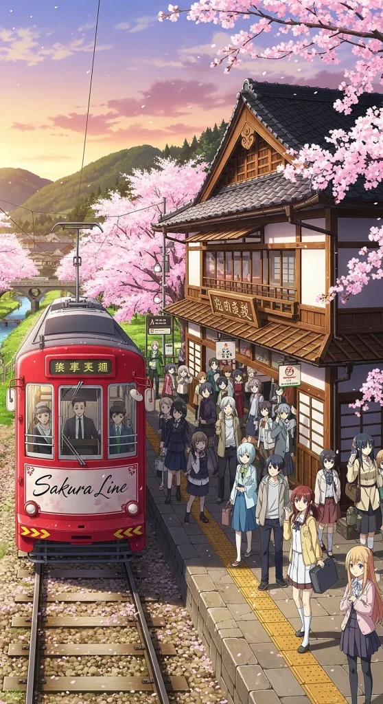 Beautiful anime-themed mobile wallpaper for phone screens