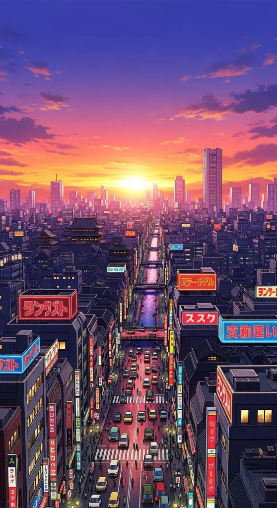 Beautiful anime wallpaper for phone screens with cute designs