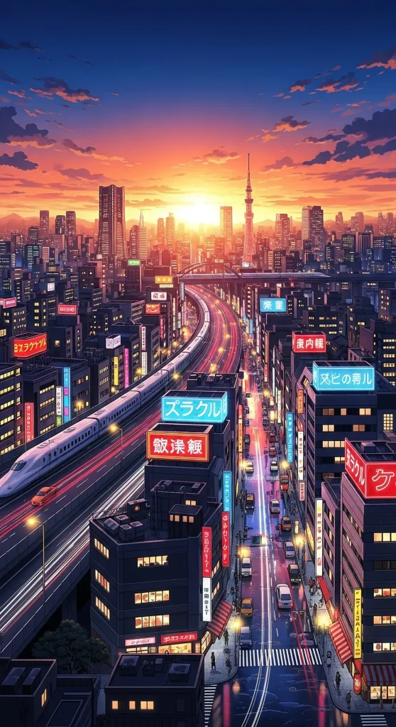 Cool anime phone wallpaper featuring vibrant color schemes