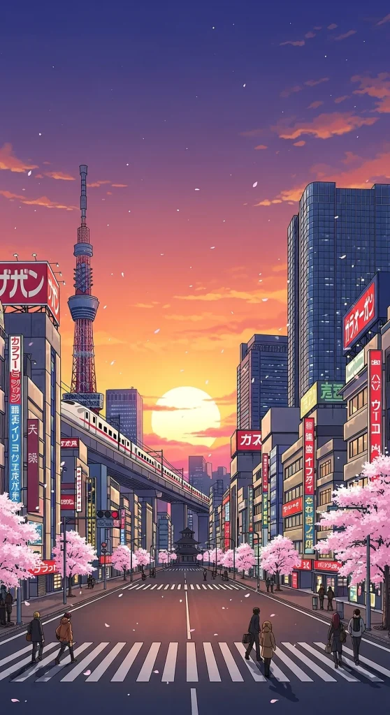 Stunning HD anime wallpaper for phone screens with vibrant designs