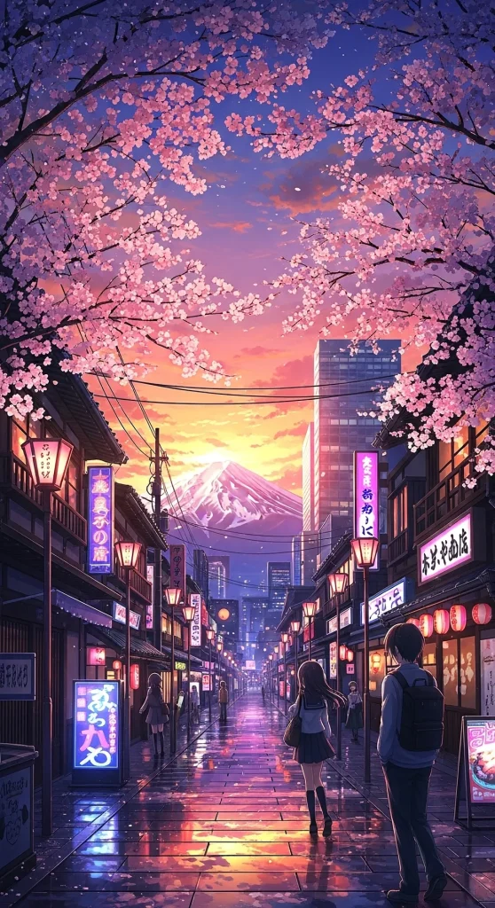 Colorful anime phone backgrounds with detailed artwork
