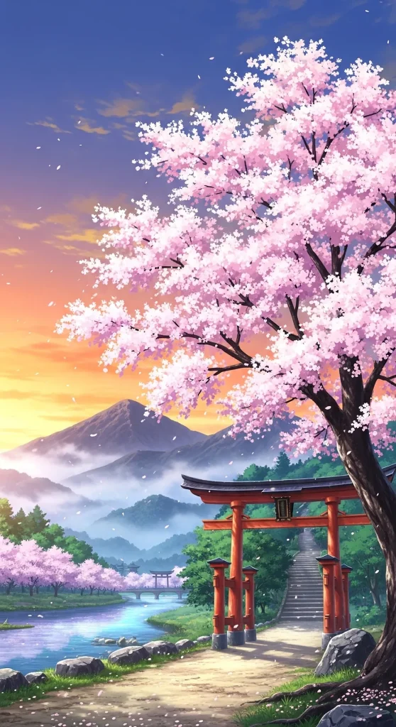 Cute anime characters phone wallpaper for mobile screens