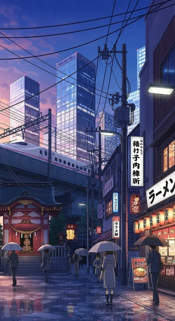 Creative mobile anime wallpaper with high-definition visuals