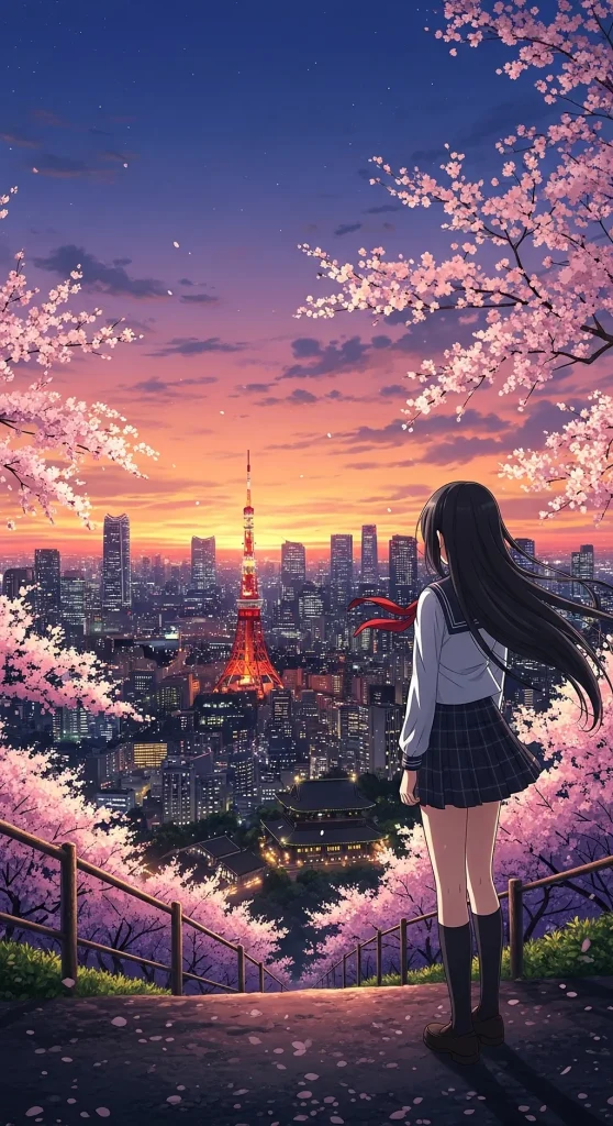 Vibrant anime wallpaper for phones with dynamic characters