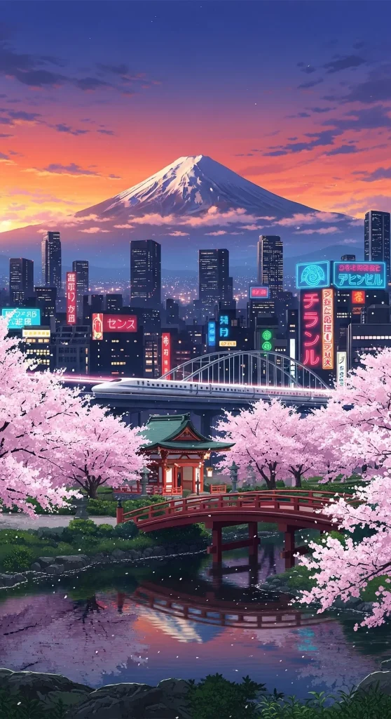 Artistic anime mobile wallpaper for creative phone designs