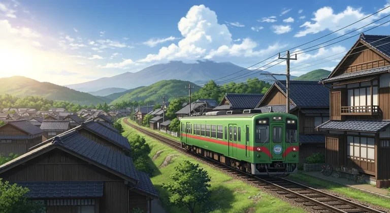 Dreamy anime train wallpaper for desktop PCs