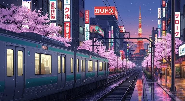 Fun anime train art for desktop PCs