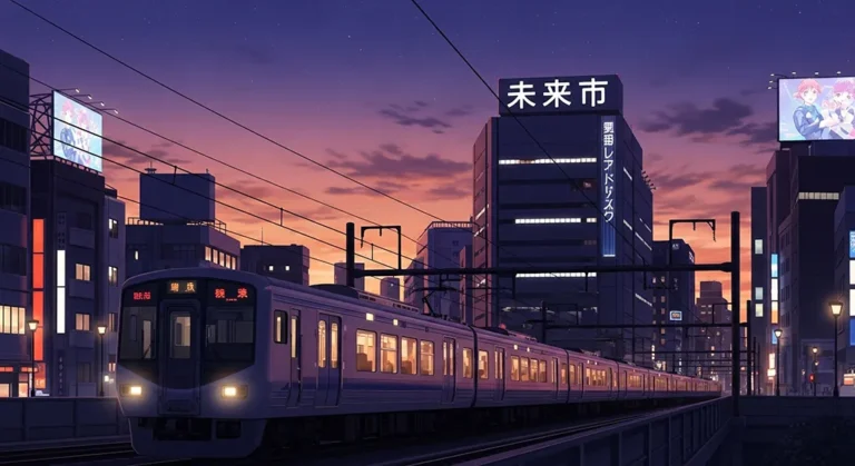 Cool anime train wallpaper for laptops