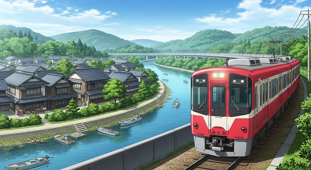 Unique anime train desktop image for laptops