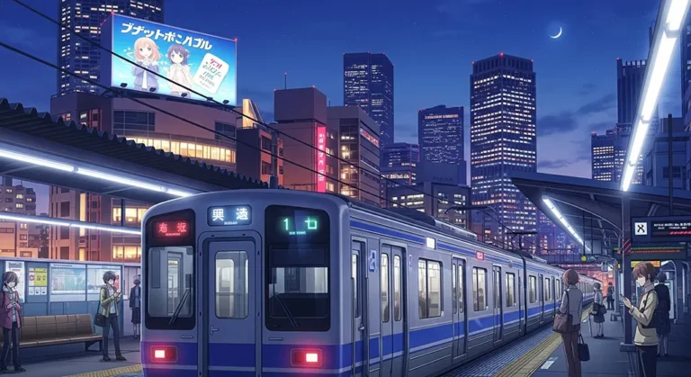 Fun anime train design for laptops