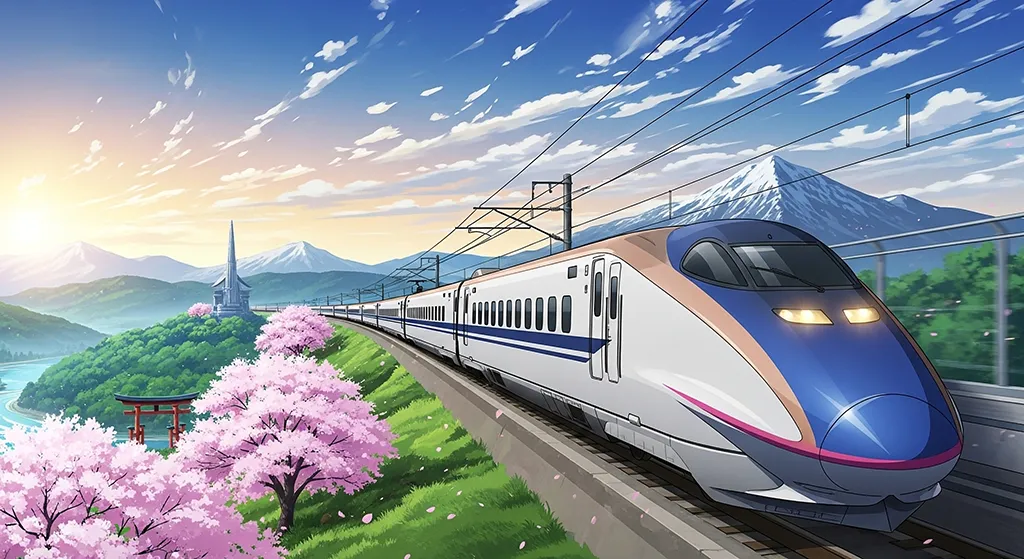 Relaxing anime train background for desktop PCs
