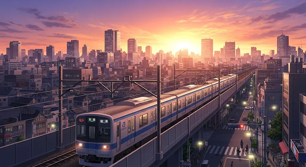 Inviting anime train wallpaper for desktops