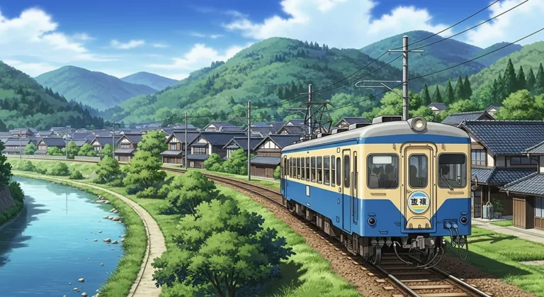 Beautiful anime train wallpaper for desktop backgrounds