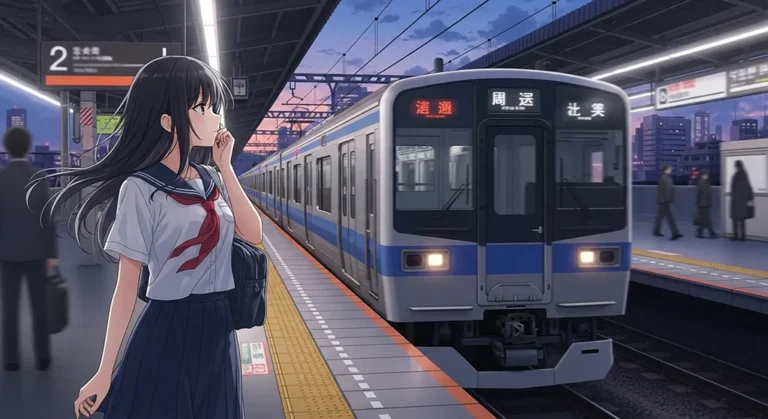 High-res anime train background for laptops