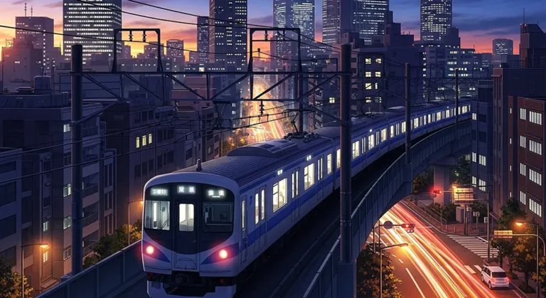 Magical anime train wallpaper for desktops