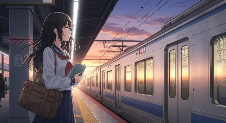 Stylish anime train image for desktop backgrounds