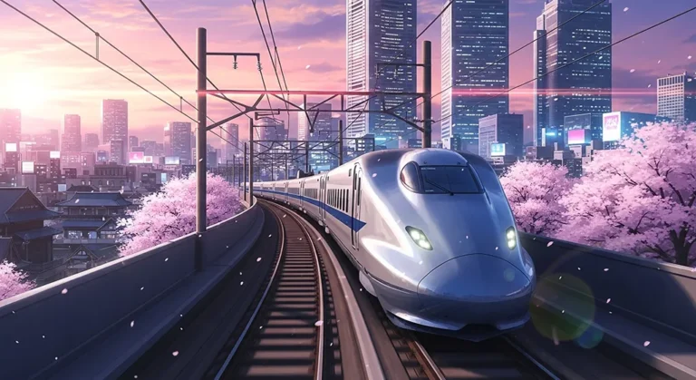 Beautiful anime train desktop background for PCs