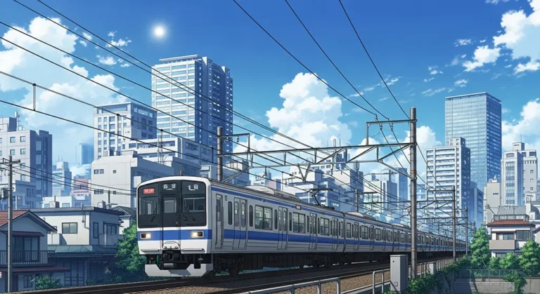 Aesthetic anime train wallpaper for desktops