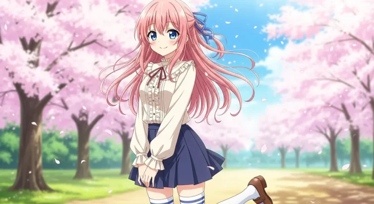 cute anime girl pastel wallpaper for desktop pc