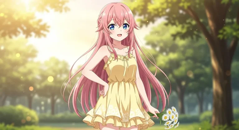 anime girl cute festive wallpaper for desktop pc