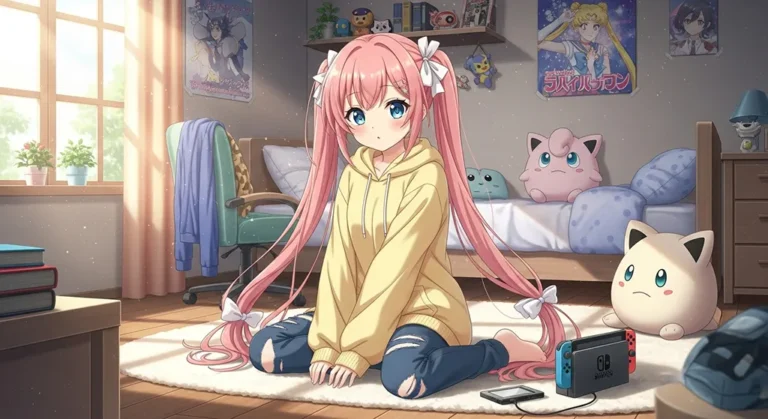 anime girl kawaii style wallpaper for desktop pc