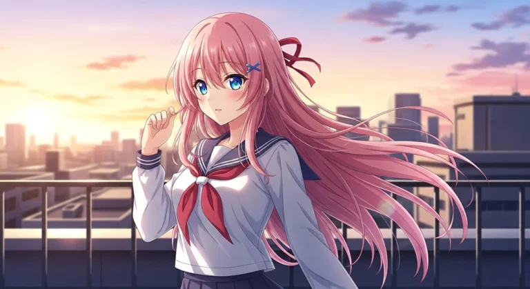 cute anime girl hd relaxed wallpaper desktop pc