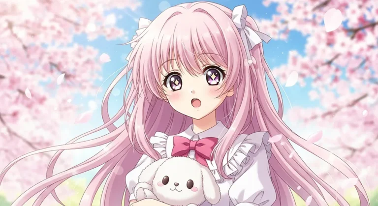 anime girl cute sparkles wallpaper for desktop pc