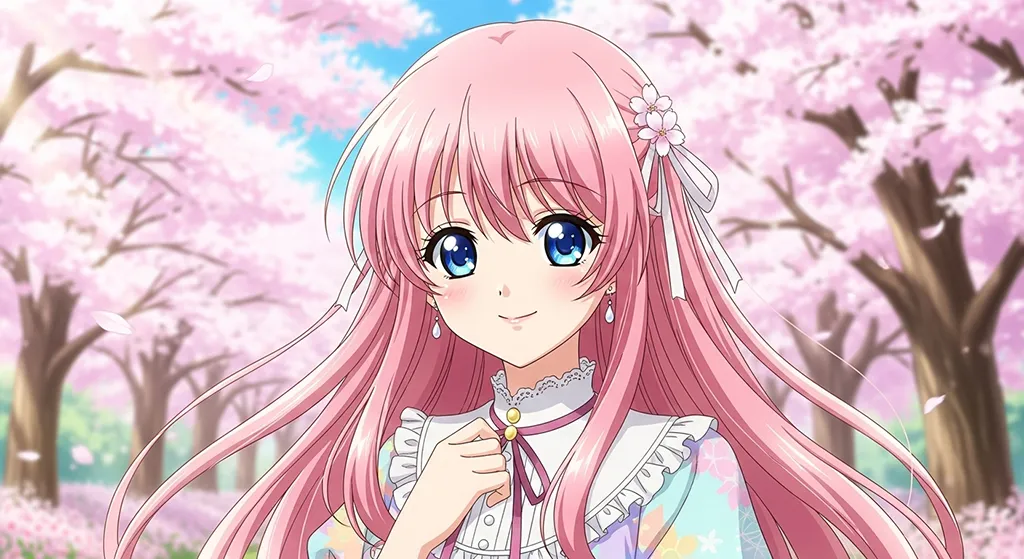 cute anime girl 4k desktop pc background