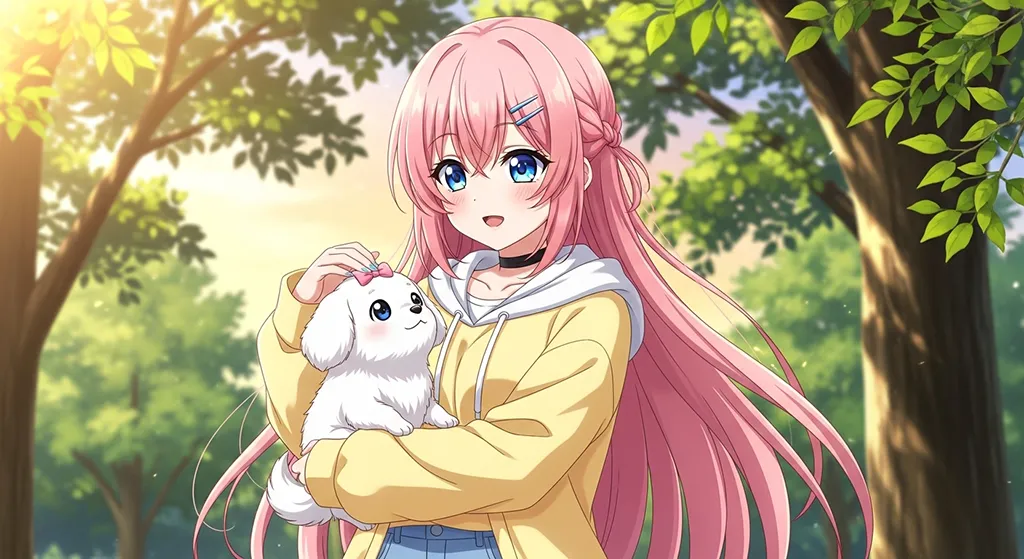 kawaii anime girl modern wallpaper for desktop pc