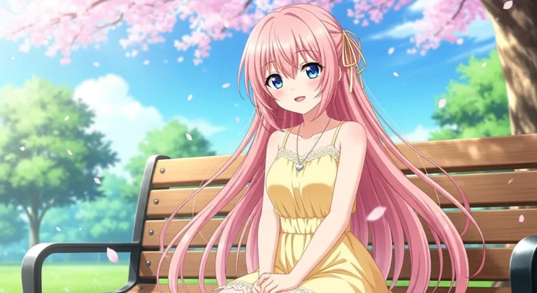 cute anime girl sunshine wallpaper for desktop pc