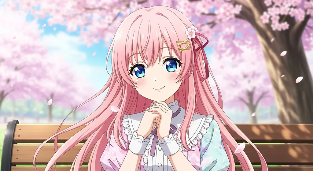 cute anime girl hd full screen wallpaper desktop pc