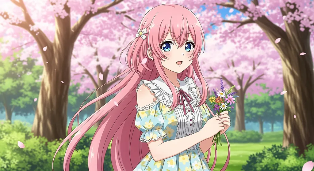 anime girl cute scarf wallpaper for desktop pc