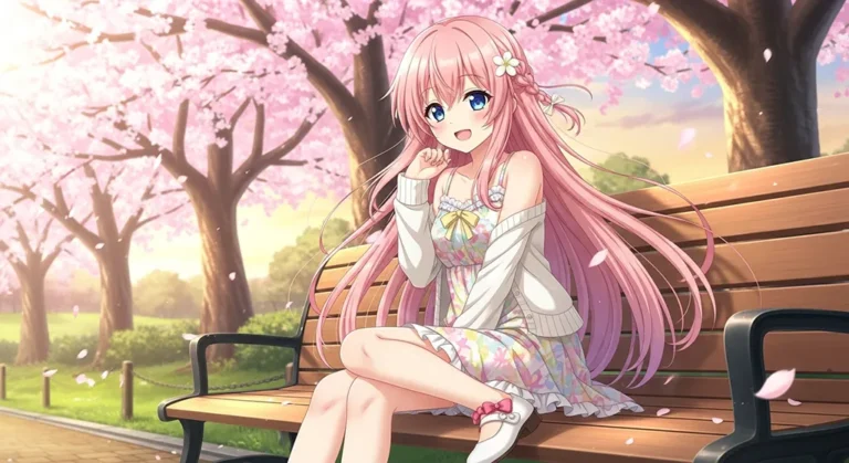 cute anime girl candy themed wallpaper for desktop pc